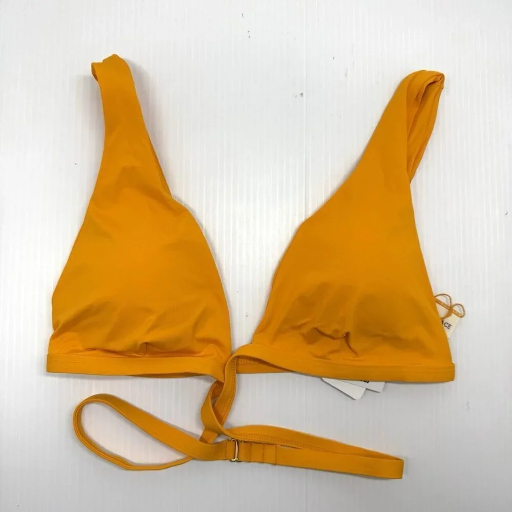 L Space Women's Mango Avery Bikini Top Retro Wrap Around Swimwear Size XL NWT